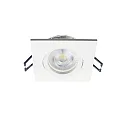 Deko-Light Plafonnier encastré SAMSOLA angulaire, pivotant GU10 / GU5.3, blanc mat gradable
