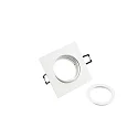 Deko-Light Plafonnier encastré SAMSOLA angulaire, pivotant GU10 / GU5.3, blanc mat gradable