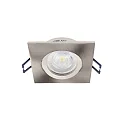 Deko-Light Plafonnier encastré SAMSOLA angulaire, pivotant GU10 / GU5.3, argent brossé gradable