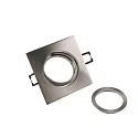 Deko-Light Plafonnier encastré SAMSOLA angulaire, pivotant GU10 / GU5.3, argent brossé gradable