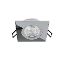 Deko-Light Plafonnier encastré SAMSOLA angulaire, pivotant GU10 / GU5.3, scintillant, argent gradable