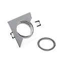 Deko-Light Plafonnier encastré SAMSOLA angulaire, pivotant GU10 / GU5.3, scintillant, argent gradable