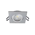 Deko-Light Plafonnier encastré SAMSOLA angulaire, pivotant GU10 / GU5.3, aluminium mat gradable
