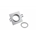 Deko-Light Plafonnier encastré SAMSOLA angulaire, pivotant GU10 / GU5.3, aluminium mat gradable