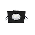 Deko-Light Plafonnier encastré SAMSOLA angulaire, pivotant GU10 / GU5.3, noir mat gradable