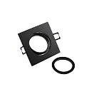 Deko-Light Plafonnier encastré SAMSOLA angulaire, pivotant GU10 / GU5.3, noir mat gradable