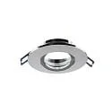 Projecteur encastré SAMSOLA MAX rond, pivotant IP20, scintillant, argent gradable