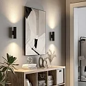 Deko-Light wall luminaire CAN UP & DOWN up / down, 2 flames, rigid GU10 IP20, black