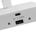 Deko-Light Lampe de lecture CAN TILT SQUARE USB BASE MIX'N MATCH 1/3 angulaire, avec interrupteur, sans abat-jour