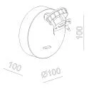 Deko-Light reading lamp CAN TILT ROUND USB BASE MIX'N MATCH 1/3 round, with switch, without shade, with USB charging function