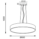 Deko-Light Luminaire à suspension MENKAR 60 IP20, noir