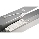 pendant luminaire LED PANEL square IP40, white aluminum dimmable