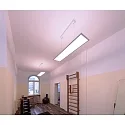pendant luminaire LED PANEL square IP40, white aluminum dimmable