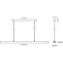Deko-Light pendant luminaire OFFICE THREE STANDARD UP AND DOWN DALI controllable, direct / indirect IP20, light grey, mat