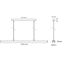 Deko-Light pendant luminaire OFFICE THREE PRO UP AND DOWN DALI controllable, direct / indirect IP20, light grey, mat