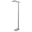LED floor lamp OFFICE TWO, Up / Down, 80W 4000K 8300lm 2065cd 115° / 75°, UGR<19, dimmable, Alu silver