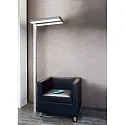 Deko-Light LED floor lamp OFFICE TWO, Up / Down, 80W 4000K 8300lm 2065cd 115° / 75°, UGR<19, dimmable, Alu silver