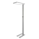 Lampadaire OFFICE ONE TRANSPARENT pour VDU IP20, dégager, satiné, argent gradable