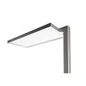 Deko-Light Lampadaire OFFICE ONE haut bas, pour VDU, avec variateur tactile IP20, aluminium blanc gradable