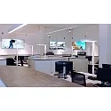 Deko-Light Lampadaire OFFICE ONE haut bas, pour VDU, avec variateur tactile IP20, aluminium blanc gradable