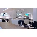 Deko-Light Lampadaire OFFICE ONE MOTION UP AND DOWN pour VDU, avec capteur, avec variateur tactile IP20, aluminium blanc gradable