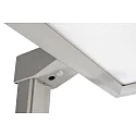 Deko-Light Lampadaire OFFICE ONE MOTION UP AND DOWN pour VDU, avec capteur, avec variateur tactile IP20, aluminium blanc gradable