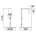 Deko-Light floor lamp CAN TILT with plug, switchable, cardanic swivelling GU10 IP20, black 