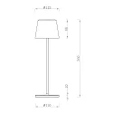 Deko-Light Lampe de table à accu CANIS CCT Switch, avec variateur tactile, sans chargeur IP65, beige, mat gradable