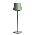 Lampe de table à accu CANIS CCT Switch, avec variateur tactile, sans chargeur IP65, mat, gris-vert gradable