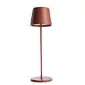 Lampe de table à accu CANIS CCT Switch, avec variateur tactile, sans chargeur IP65, mat, terre cuite gradable