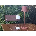 Deko-Light Lampe de table à accu CANIS CCT Switch, avec variateur tactile, sans chargeur IP65, mat, terre cuite gradable