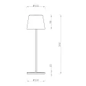 Deko-Light Lampe de table à accu CANIS CCT Switch, avec variateur tactile, sans chargeur IP65, mat, terre cuite gradable