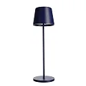 Lampe de table à accu CANIS CCT Switch, avec variateur tactile, sans chargeur IP65, mat, bleu cobalt gradable