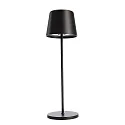Lampe de table à accu CANIS CCT Switch, avec variateur tactile, sans chargeur IP65, mat, noir graphite gradable