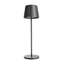 Lampe de table à accu CANIS CCT Switch, avec variateur tactile, sans chargeur IP65, gris foncé, mat gradable
