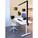 Deko-Light Lampe de table OFFICE THREE STANDARD MOTION haut bas, avec capteur, avec variateur tactile IP20, noir profond gradable
