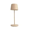 Lampe de table à accu CANIS MINI CCT Switch, avec variateur tactile, sans chargeur IP65, beige, mat gradable
