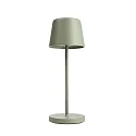 Lampe de table à accu CANIS MINI CCT Switch, avec variateur tactile, sans chargeur IP65, mat, gris-vert gradable