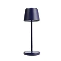 Lampe de table à accu CANIS MINI CCT Switch, avec variateur tactile, sans chargeur IP65, mat, bleu cobalt gradable