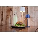 Deko-Light Lampe de table à accu CANIS MINI CCT Switch, avec variateur tactile, sans chargeur IP65, mat, bleu cobalt gradable