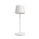 Lampe de table à accu CANIS MINI CCT Switch, avec variateur tactile, sans chargeur IP65, mat, blanc trafic gradable