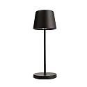 Lampe de table à accu CANIS MINI CCT Switch, avec variateur tactile, sans chargeur IP65, mat, noir graphite gradable