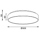 Deko-Light wall and ceiling luminaire MENKAR 60 IP20, white