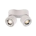 Deko-Light ceiling luminaire UNI II MINI DOUBLE TILT 2 flames, cardanic swivelling IP20, white dimmable
