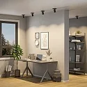 Deko-Light Luminaire de plafond CAN TILT SQUARE 11CM à 1 flamme, angulaire, pivotant à la cardan GU10 IP20, noir