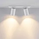 Deko-Light ceiling luminaire CAN TILT SQUARE 30.5CM 2 flames, square, cardanic swivelling GU10 IP20, white