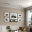 Deko-Light ceiling luminaire CAN TILT SQUARE 30.5CM 2 flames, square, cardanic swivelling GU10 IP20, white