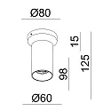 Deko-Light ceiling luminaire CAN TILT ROUND Ø 8CM 1 flame, round, cardanic swivelling GU10 IP20, white