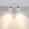 Deko-Light ceiling luminaire CAN TILT ROUND Ø 20CM 2 flames, round, cardanic swivelling GU10 IP20, white