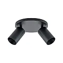 Deko-Light ceiling luminaire CAN TILT ROUND Ø 20CM 2 flames, round, cardanic swivelling GU10 IP20, black
